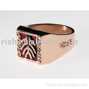 titanium rose gold grudate ring,titanium band